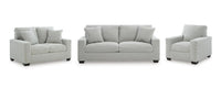 Amesley sofa set;Smoke