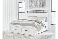 Ashbryn Queen Bedroom Set; White/Natural