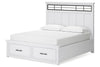 Ashbryn Queen Bedroom Set; White/Natural