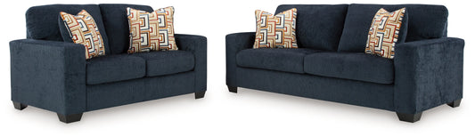 Aviemore Sofa and Loveseat; Ink