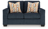 Aviemore Sofa and Loveseat; Ink