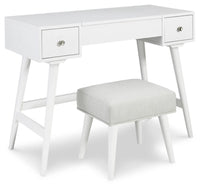 Thadamere Vanity/UPH Stool (2/CN);WHITE