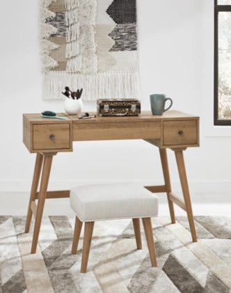 Thadamere Vanity/UPH Stool (2/CN);Light Brown(