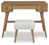 Thadamere Vanity/UPH Stool (2/CN);Light Brown(