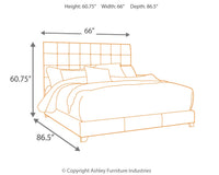 Dolante Queen Upholstered Bed;BEIGE