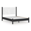 Fargenta King Panel Bed; Black/White