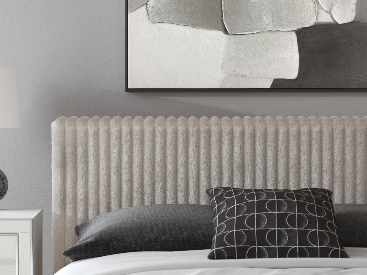 Birmonton Queen Upholstered Bed;Gray