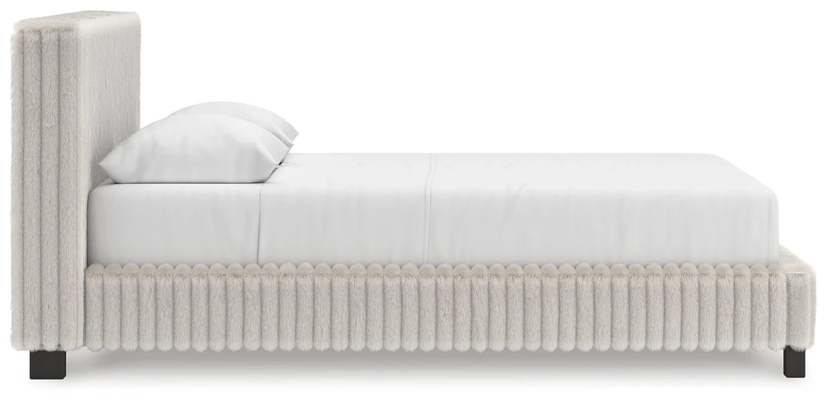 Birmonton Queen Upholstered Bed;Gray
