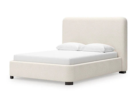Whittgate Queen Upholstered Bed with Roll Slats;Beige