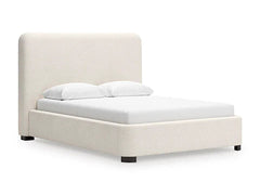 Whittgate Queen Upholstered Bed with Roll Slats;Beige
