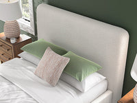 Whittgate Queen Upholstered Bed with Roll Slats;Beige