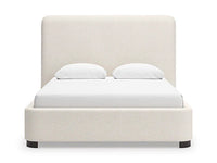 Whittgate Queen Upholstered Bed with Roll Slats;Beige