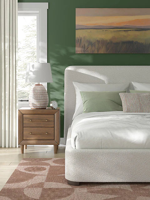 Whittgate Queen Upholstered Bed with Roll Slats;Beige