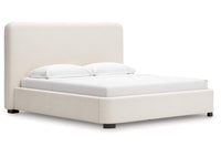 Whittgate King UPH Bed w/Roll Slats; Beige