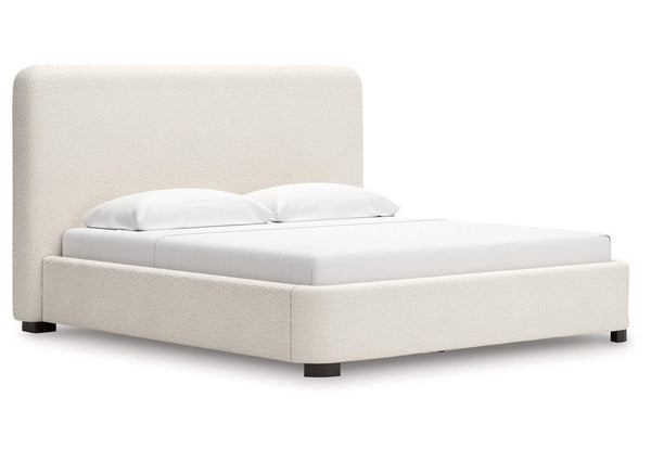 Whittgate King UPH Bed w/Roll Slats; Beige