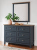Landocken Bedroom Mirror;Brown/Blue