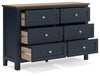 Landocken Dresser;Brown/Blue