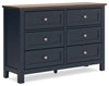 Landocken Dresser;Brown/Blue