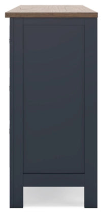Landocken Dresser;Brown/Blue