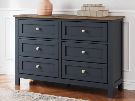 Landocken Dresser;Brown/Blue
