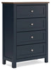 Landocken Queen Bedroom Set;Brown/Blue