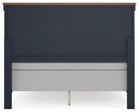 Landocken Queen Panel Bed;Brown/Blue