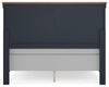 Landocken Queen Panel Bed;Brown/Blue