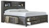 Caitbrook Queen Storage Bed;Gray