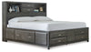 Caitbrook Queen Storage Bed;Gray