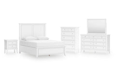 Trulani  5-Piece King Panel Bedroom Set; White