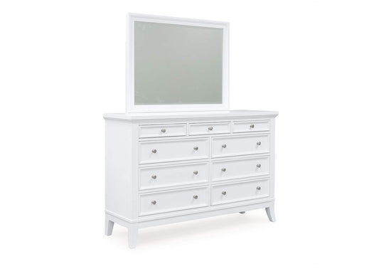 Trulani Dresser and Mirror;White