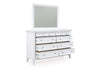Trulani Dresser and Mirror;White
