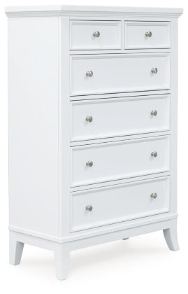 Trulani Six Drawer Chest;White