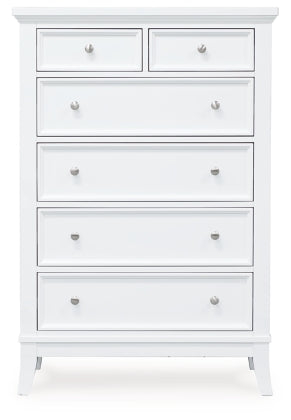 Trulani Six Drawer Chest;White