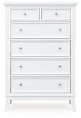 Trulani Six Drawer Chest;White