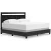 KING PANEL BED-KASTEINER;SOLID BLACK