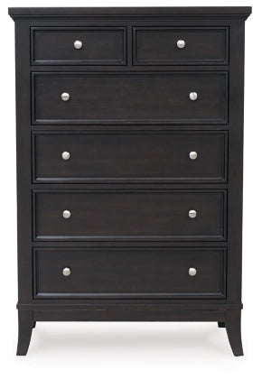 Bambori Six Drawer Dresser;Dark Brown