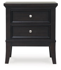 Bambori Two Drawer Night Stand; Dark Brown