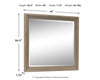 Vallardia Bedroom Mirror;Light Grayish Brown