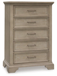 Vallardia Five Drawer Chest;Light Grayish Brown