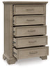Vallardia Five Drawer Chest;Light Grayish Brown