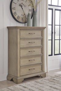 Vallardia Five Drawer Chest;Light Grayish Brown