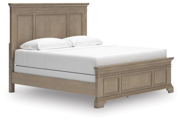 Vallardia King Panel Bed;Light Grayish Brown