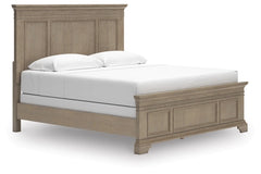 Vallardia King Panel Bed;Light Grayish Brown