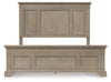 Vallardia King Panel Bed;Light Grayish Brown