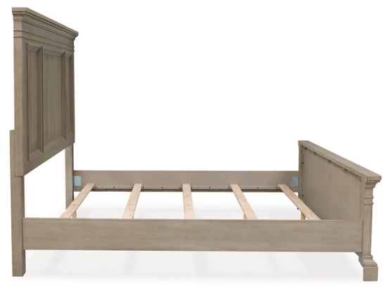 Vallardia King Panel Bed;Light Grayish Brown