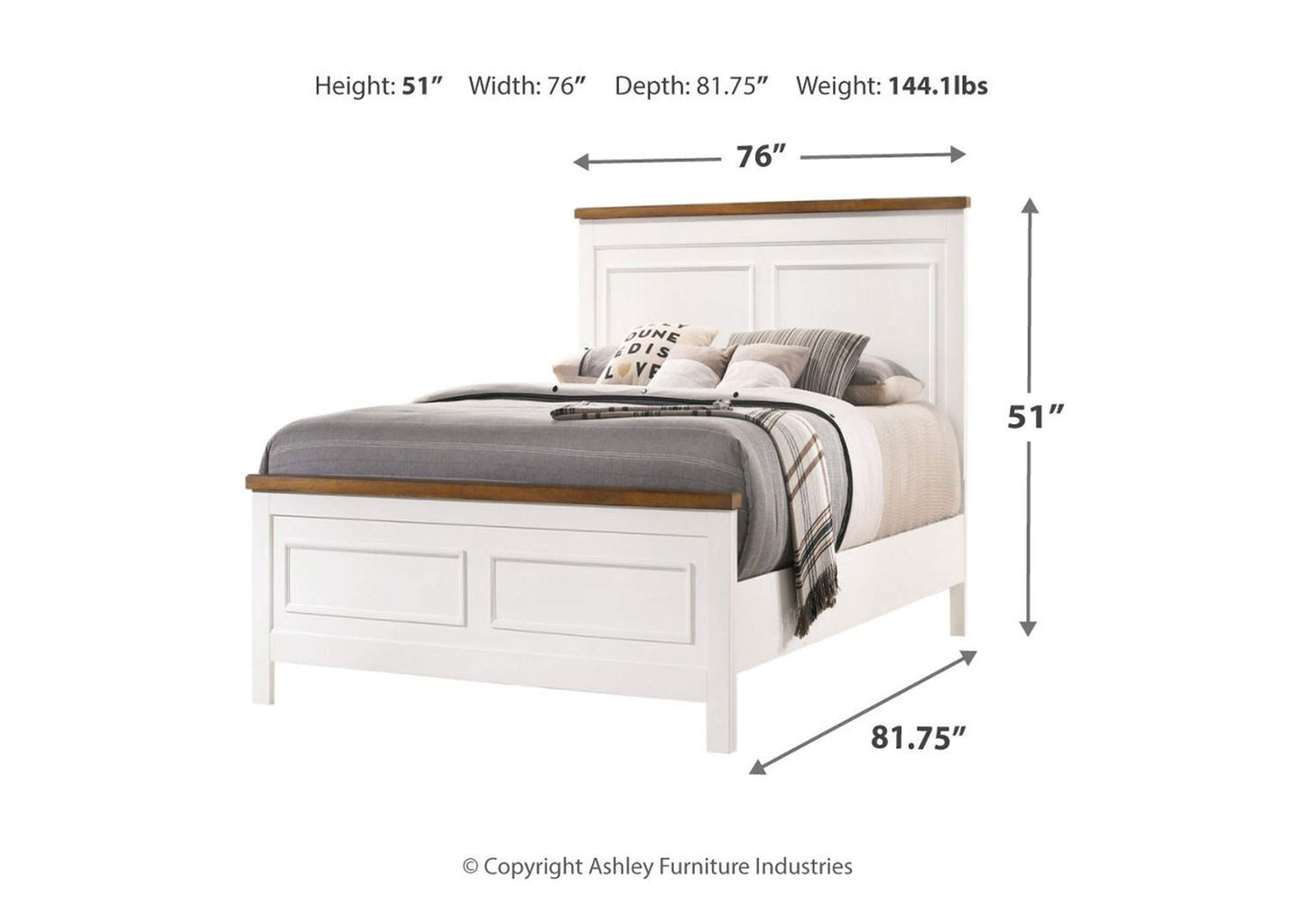 Westconi King Panel Bed with Mirrored Dresser, Chest and Nightstand