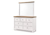 Westconi King Panel Bed with Mirrored Dresser, Chest and Nightstand