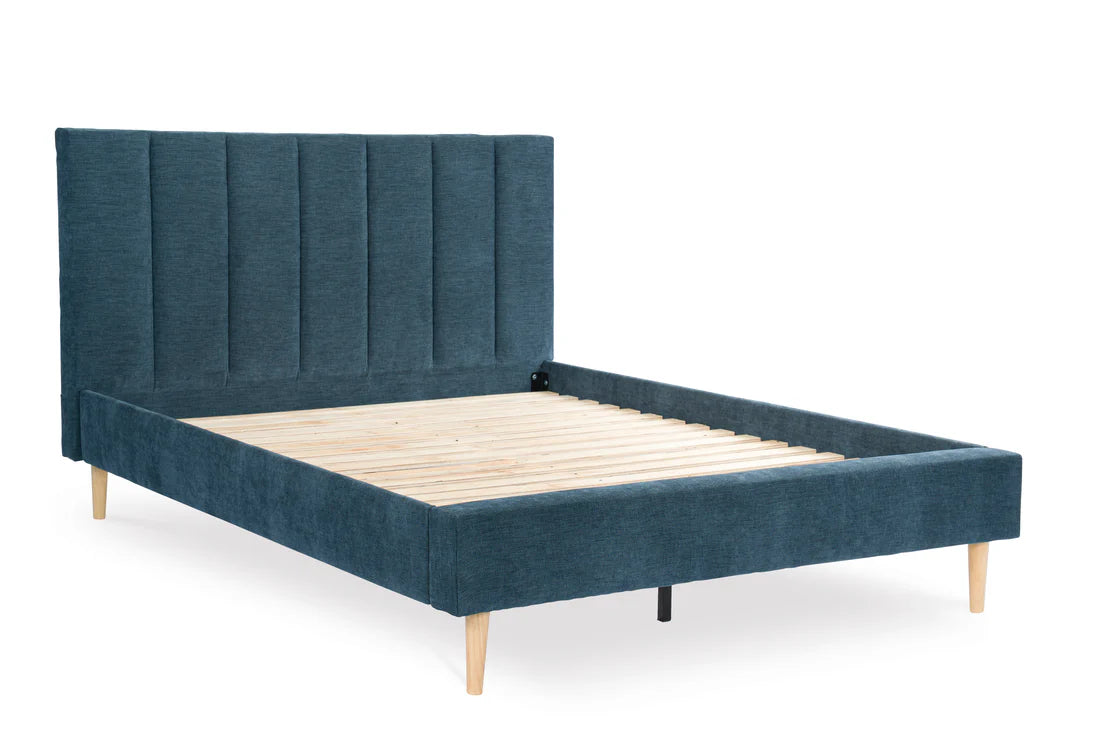 Sonian Queen UPH Bed with Slats;Navy