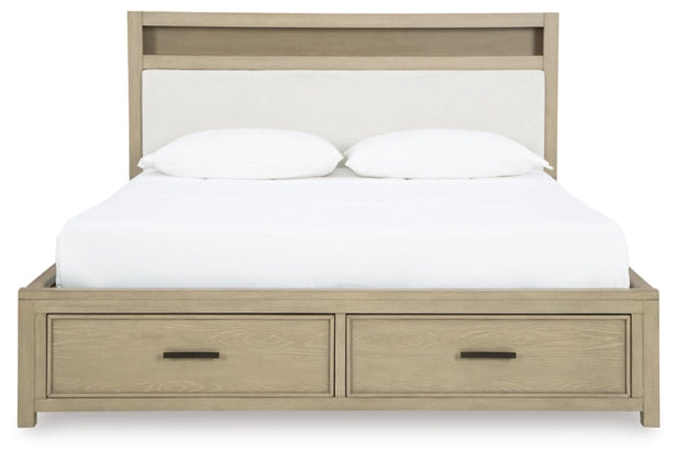 Calmoro Queen Bookcase Bed;Gray